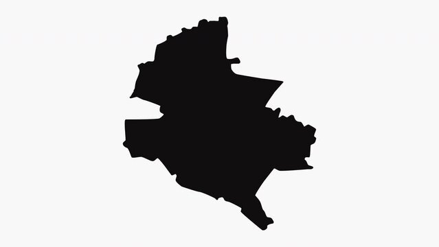 animation forming a map of Bucharest in romania