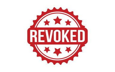 Revoked Stamp. Red Revoked Rubber grunge Stamp
