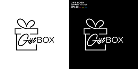 Vector template of gift logo, affection, birthday, romantic, special, valentine, EPS 10