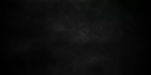 Foto op Aluminium Dark black wall grunge textured concrete backdrop background. Panorama dark grey black slate gradient background or texture. Vector black concrete texture. Stone wall background. © MdLothfor