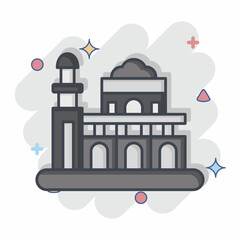 Icon Manila. related to Capital symbol. comic style. simple design editable. simple illustration