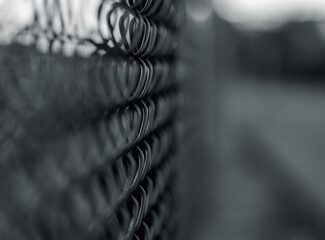Close up of a link fence
