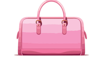 New pink female handbag vector illustration. Baggag