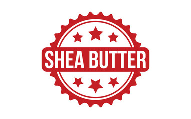 Shea Butter Stamp. Red Shea Butter Rubber grunge Stamp