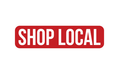 Shop Local Stamp. Red Shop Local Rubber grunge Stamp