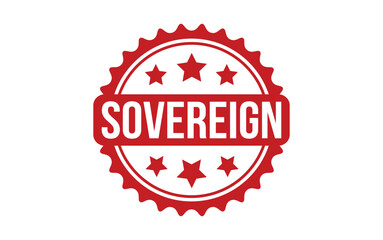 Sovereign Stamp. Red Sovereign Rubber grunge Stamp