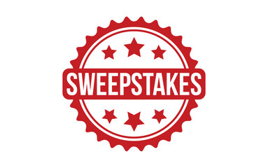 Sweepstakes Stamp. Red Sweepstakes Rubber grunge Stamp