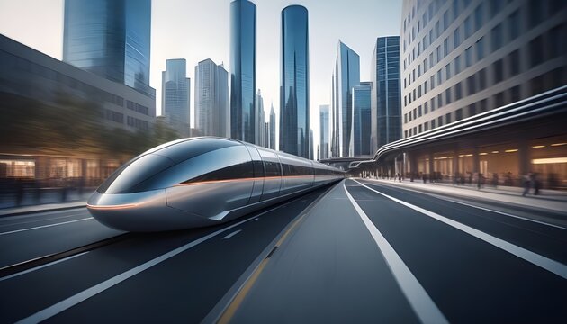 high-speed hyperloop transit network, futuristic train