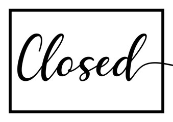 a black and white picture of a letter closed