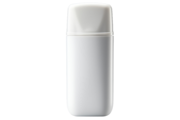 Ethereal Elixir: a White Bottle and Cap in Harmony. On White or PNG Transparent Background.