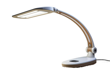 Illuminating Elegance: A Desk Lamp on White. On White or PNG Transparent Background.