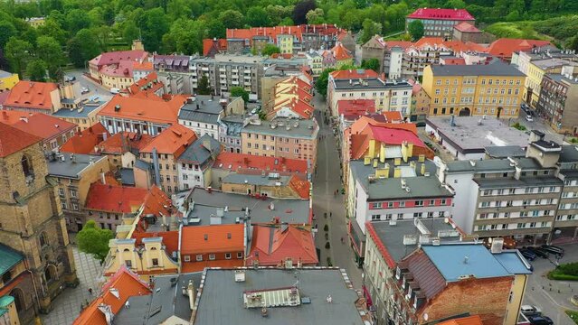 Road To The Old Town Of Klodzko Ulica Do Ratusza Aerial View Poland
