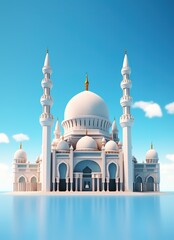 Fototapeta na wymiar islamic mosque background for eid ul adha