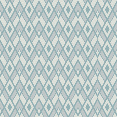 Fototapeta premium Seamless rhombus geometric pattern. Abstract diamond shape background in pastel green tones. Texture design for tiles, covers, posters, flyers, banners, walls, textiles, clothes. Vector illustration.