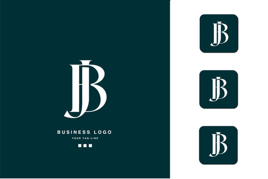 JB, BJ, J, B, Abstract Letters Logo Monogram
