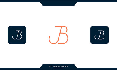 JB, BJ, J, B, Abstract Letters Logo Monogram