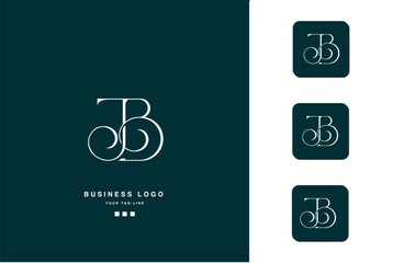 JB, BJ, J, B, Abstract Letters Logo Monogram
