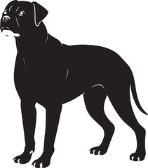  Flat design dog  silhouette illustration animal vector