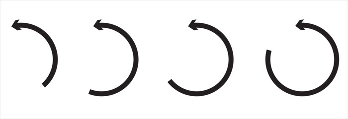 Circle arrow clipart isolated Stencil recycle symbol . isolated on white background. Vector illustration EPS 10