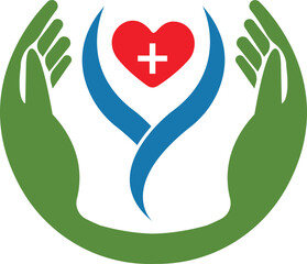 A white cross enclosed in a green circle, symbolizing healthcare and wellness, universally recognized as a sign of medical facilities and services.