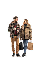 young couple shopping together