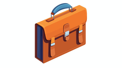 Portfolio briefcase icon. Isometric of portfolio br - obrazy, fototapety, plakaty
