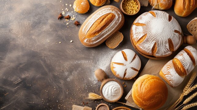 Bakery advertisment background with copy space