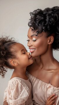 portrait of African American mother and child