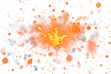 festive fireworks on an isolated transparent background. Fireworks png, salute, explosion png
