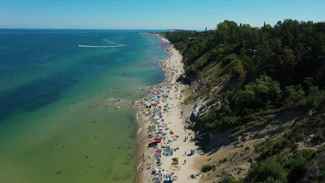 Cliff Beach Baltic Sea Chlapowo Klif Plaza Morze Baltyckie Aerial View Poland
