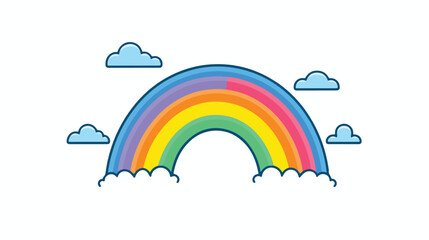 Rainbow LGBT icon. Outline illustration of rainbow