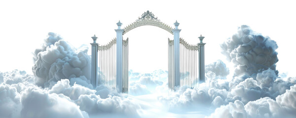 Obraz premium The Pearly Gates isolated on transparent background.