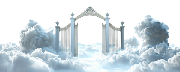 The Pearly Gates isolated on transparent background.