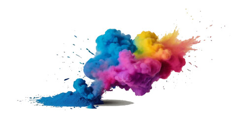 Beautiful watercolor rainbow festival background.  