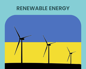 Ukraine renewable energy, environmental and ecological energy idea