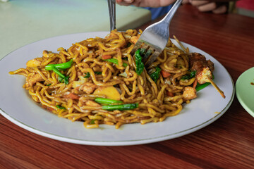 Chicken Fried Noodles. Asian food