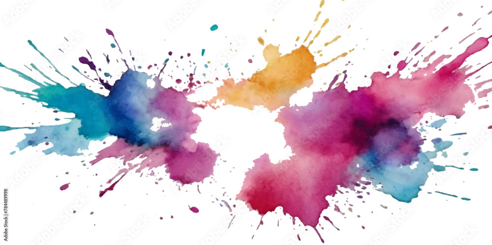 Wall mural vector abstract colorful rainbow holi paint and colorful cloud smoke powder explosion isolated on tr