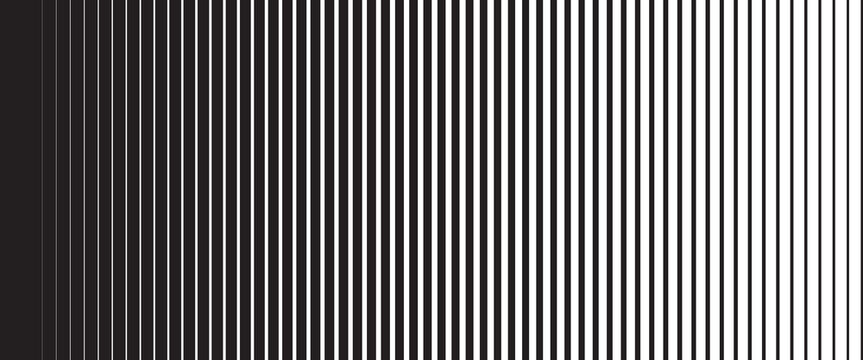 Halftone gradient lines Black vertical parallel stripes. Horizontal speed line halftone pattern with gradient effect. Template for backgrounds and stylized textures .halftone gradient lines. EPS 10