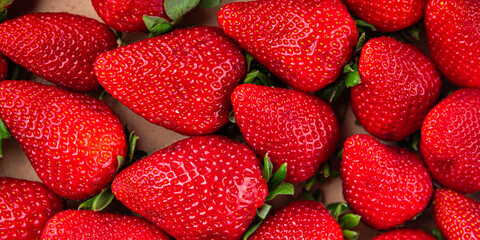 strawberry fresh ripe red berries Cooking appetizer meal food snack on the table copy space food background rustic top view