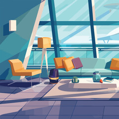 Elegenat interior wiew of waiting lounge