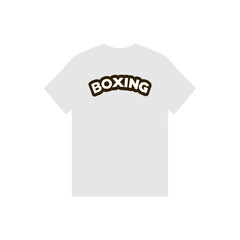 boxing sport text t shirt vector illustration template design