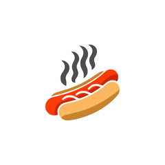 hotdog food snack delicious vector illustration template design