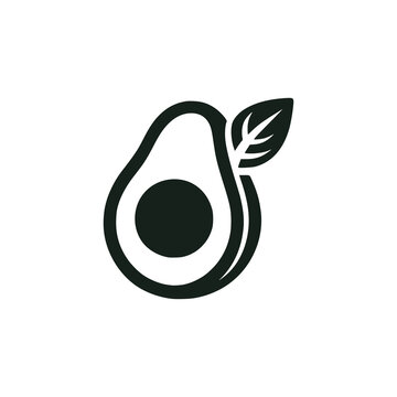 recommend clip art: fresh avocado fruit food healthy logo vector illustration template design