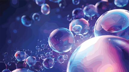 Serum bubbles with a fluid background. design for c