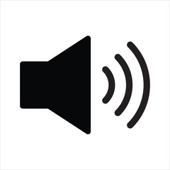 Speaker icon vector illustration isolated on white background. Volume icon. Loudspeaker icon vector. Audio. Sound symbol, high volume