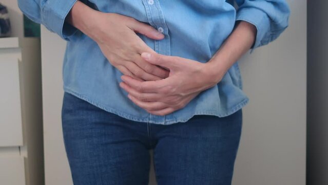 Woman belly pain menstruation endometriosis cancer or diseases reproductive organs women