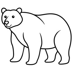 polar bear vector illustration mascot,bear silhouette,vector,icon,svg,characters,Holiday t shirt,black bear drawn trendy logo Vector illustration,bear on a white background,eps,png,line art