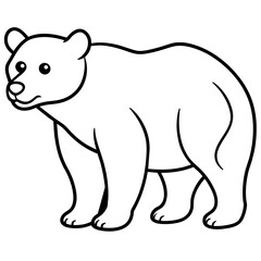 polar bear vector illustration mascot,bear silhouette,vector,icon,svg,characters,Holiday t shirt,black bear drawn trendy logo Vector illustration,bear on a white background,eps,png,line art