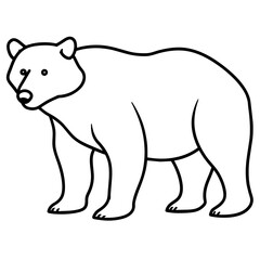 polar bear vector illustration mascot,bear silhouette,vector,icon,svg,characters,Holiday t shirt,black bear drawn trendy logo Vector illustration,bear on a white background,eps,png,line art