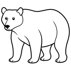 polar bear vector illustration mascot,bear silhouette,vector,icon,svg,characters,Holiday t shirt,black bear drawn trendy logo Vector illustration,bear on a white background,eps,png,line art